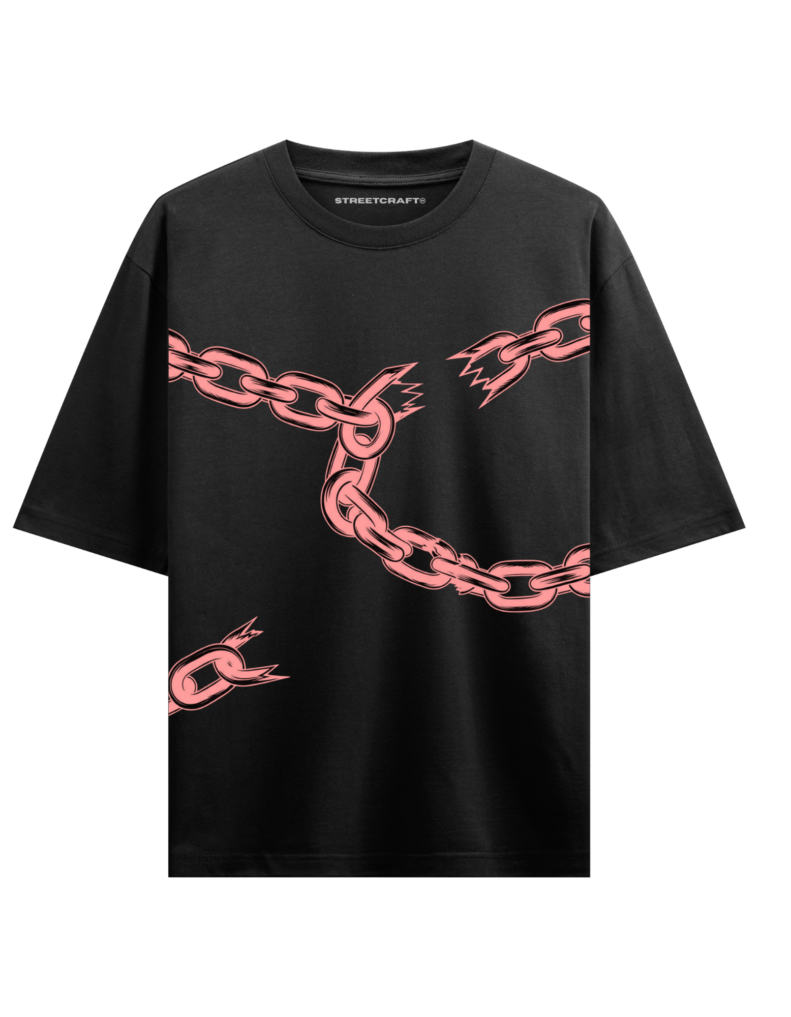 BROKEN SOUL BLACK RELAXED FIT TEE